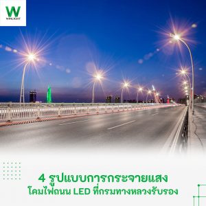 การกระจายแสงในโคมไฟถนน LED