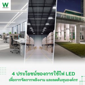 การใช้ไฟ LED ช่วยประหยัดพลังงานและลดค่าไฟในองค์กร